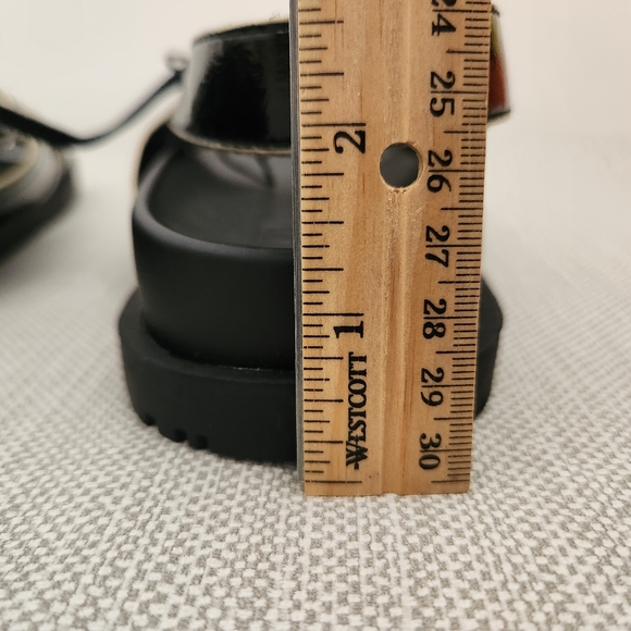 Zara black patent cross strap slingback open toe sandals - Picture 12 of 12